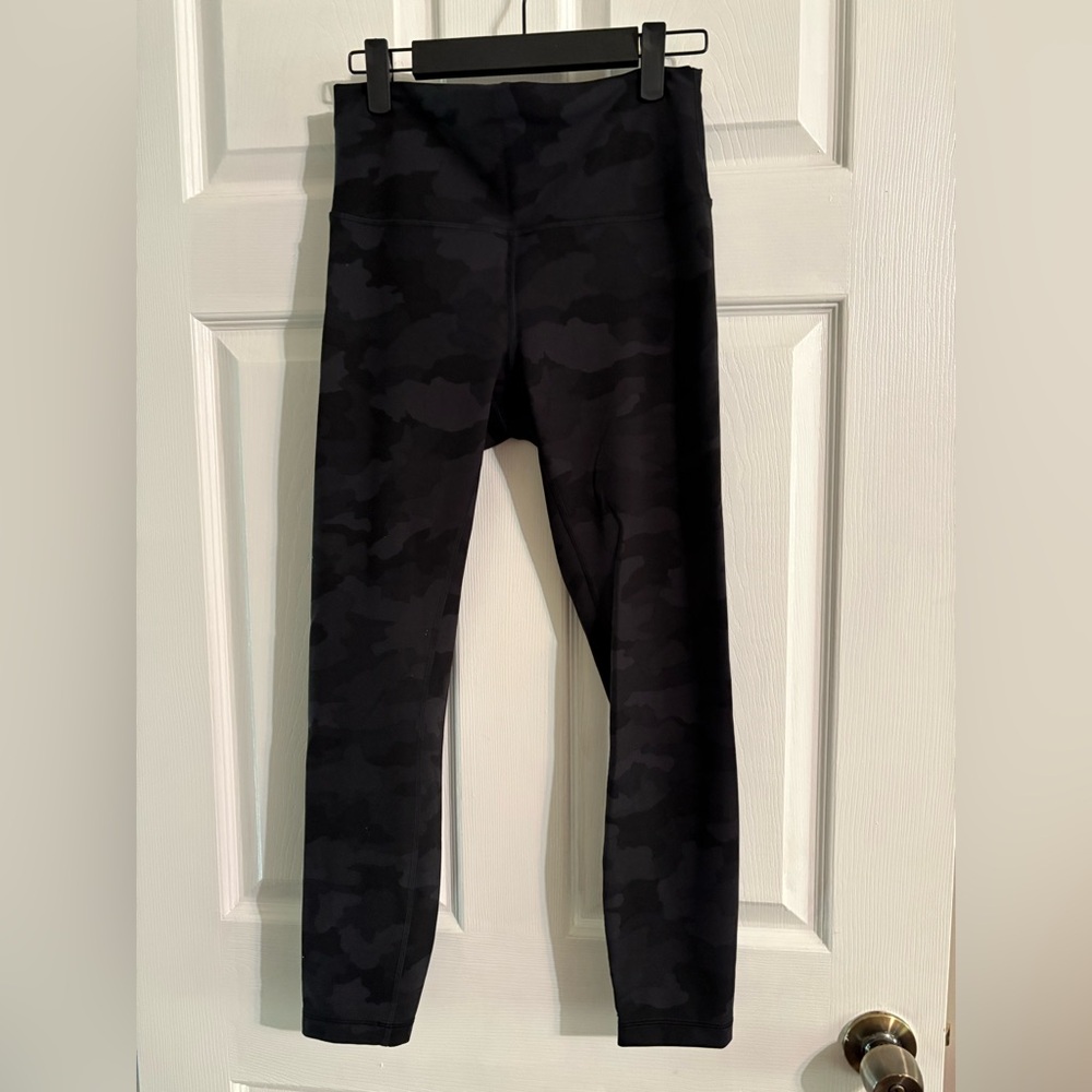 Lululemon High Rise Black Camouflage Leggings